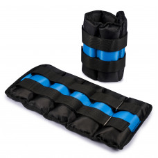 Утяжелители для рук и ног черно-синие 2 шт по 2.5 кг