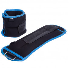 Обважнювачі-манжети для рук і ніг 2 шт по 2.0 кг Чорно-Синій Обважнювачі-манжети для рук і ніг 2 шт по 2.0 кг Чорно-Синій
