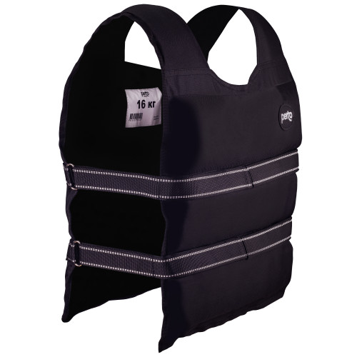 Жилет обважнювач PERTO Black 16 кг (F00420)