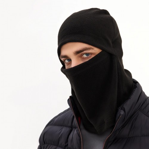 Балаклава зимняя многофункциональная PERTO плотность флиса 280 г/м² Черный (B00631-B)
