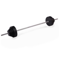 Штанга PERTO Black наборная стальная с прямым грифом 67 кг Штанга PERTO Black наборная стальная с прямым грифом 67 кг