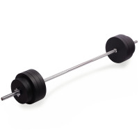 Штанга PERTO Black наборная стальная с прямым грифом 87 кг Штанга PERTO Black наборная стальная с прямым грифом 87 кг