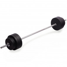 Штанга PERTO Black набірна сталева з прямим грифом 87 кг Штанга PERTO Black набірна сталева з прямим грифом 87 кг