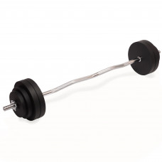 Штанга PERTO Black набірна сталева з W- подібним грифом 60 кг Штанга PERTO Black набірна сталева з W- подібним грифом 60 кг